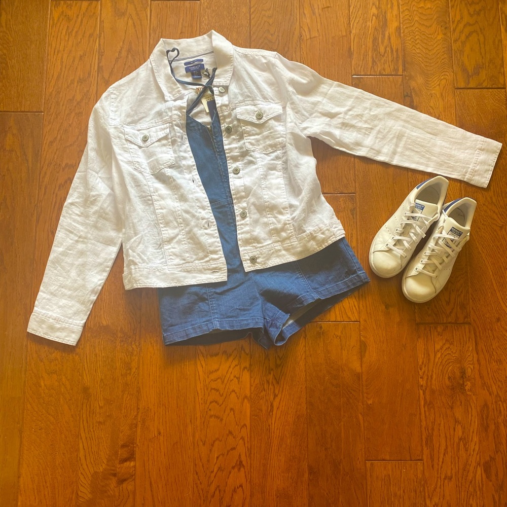 White linen jacket